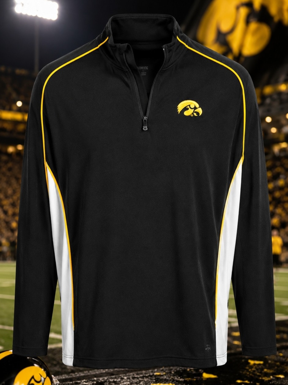 Men's Black & Gold Lightweight Team Quarter-Zip Pullover